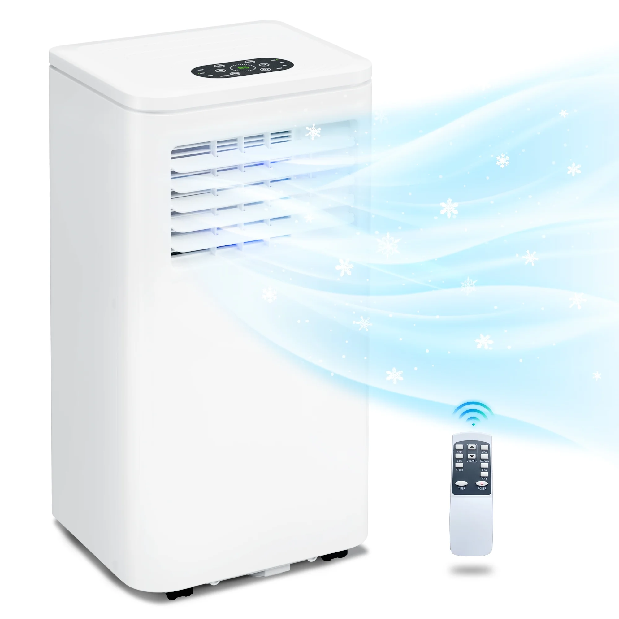 115V(60Hz) Air Conditioner - Efficient Cooling with Nominal Capacity of 10000BTU/h and Seasonally Adjusted Cooling Capacity (SACC) of 6000BTU/h, Suitable for Rooms Sized 12-16m²