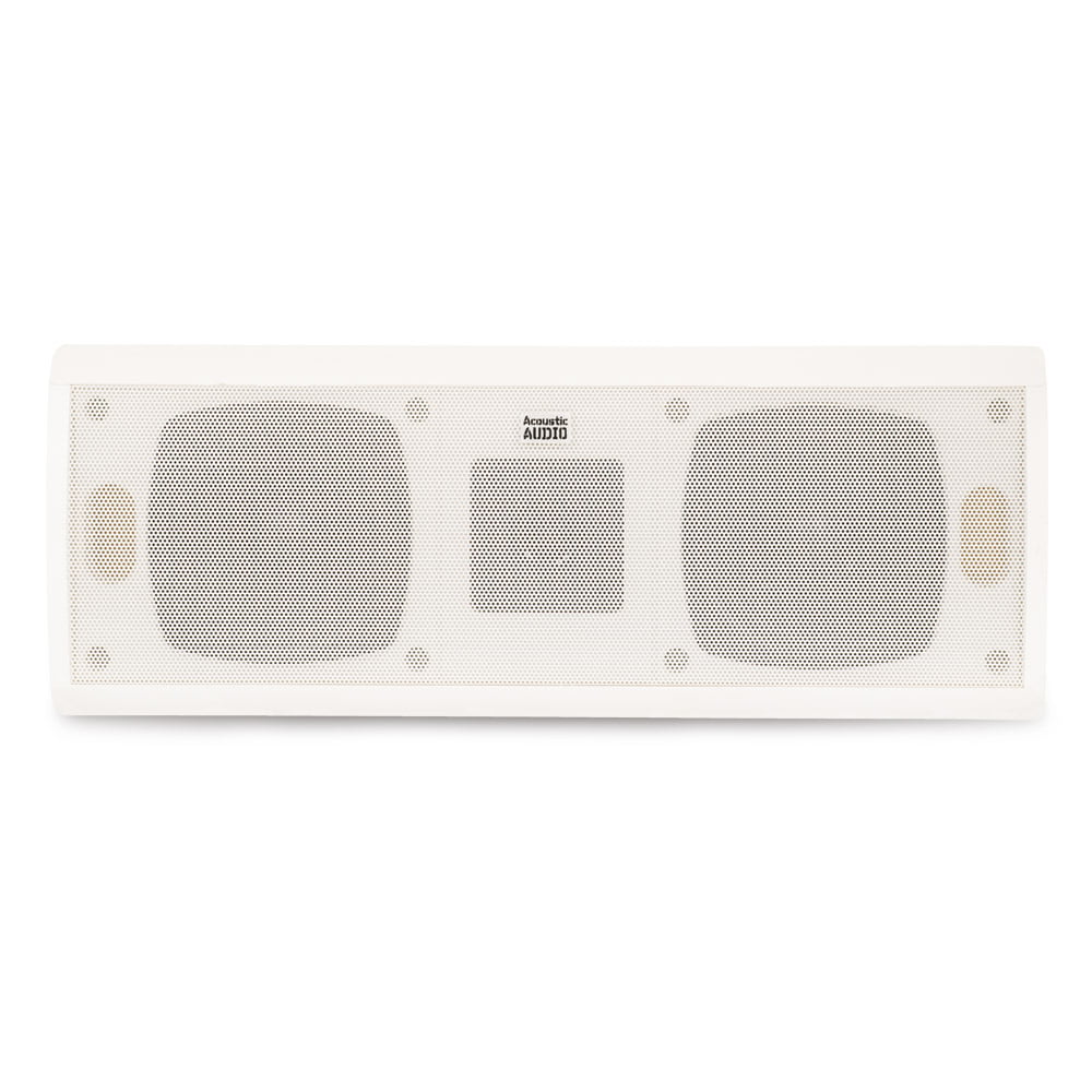 Acoustic Audio AA40CW Indoor 3 Way Speakers 2000 Watts White Bookshelf 2 Pair Pack AA40CW-2PR