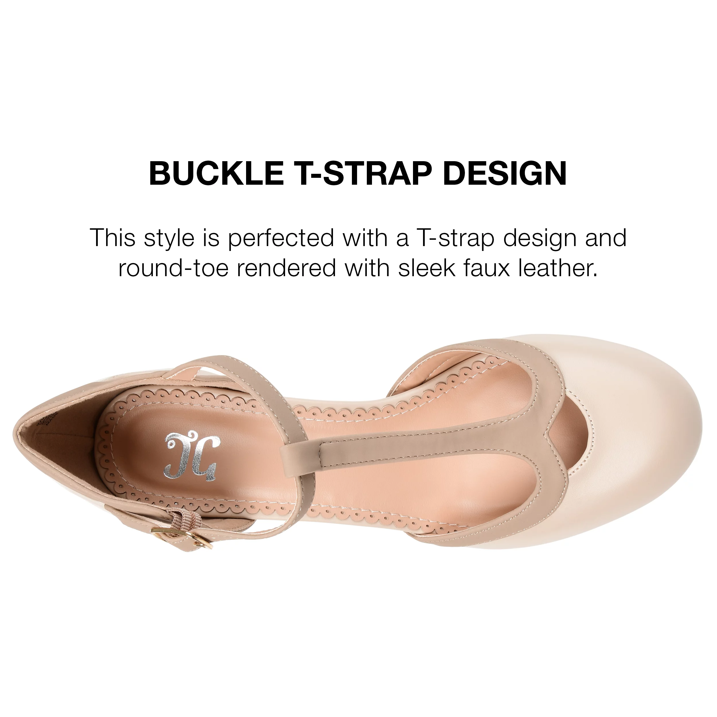 Journee Collection Womens Olina Narrow Width Round Toe High Block Heel Pumps