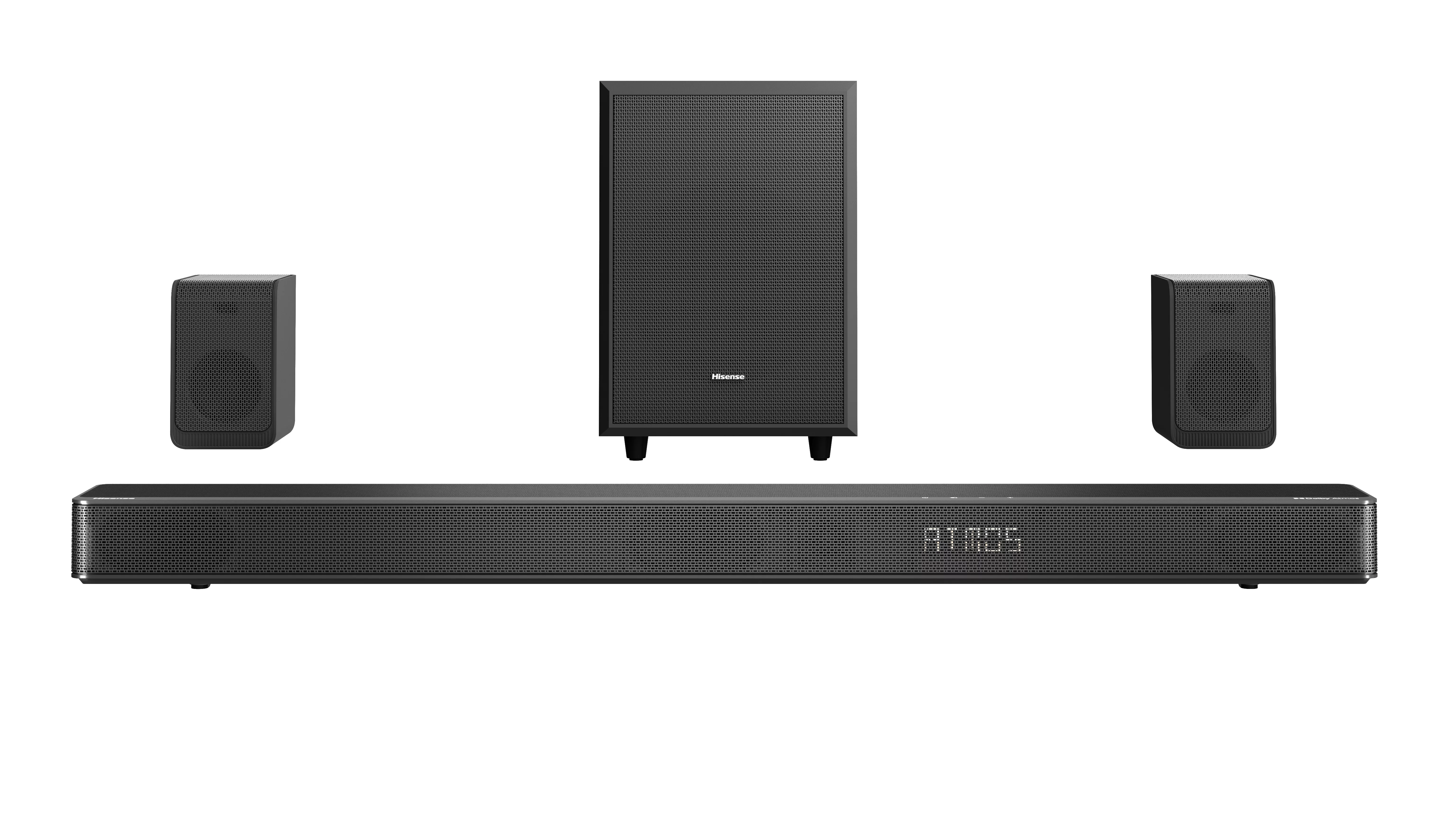 Restored Hisense AX Series 5.1.2 Ch 420W Soundbar with Wireless Subwoofer, Wireless Rear Speakers, and Dolby Atmos (AX5120G, 2023 Model) (Refurbished)