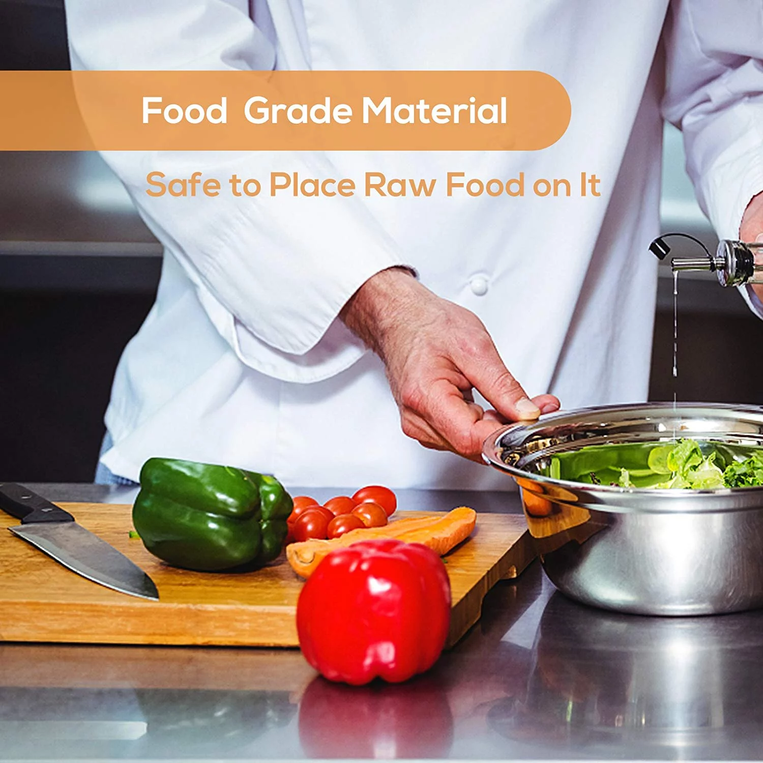 SUNCOO Kitchen Work Table Commercial Restaurant Table Work Food Prep Table Stainless Steel with Undershelf With Backsplash 72 in Long x 30 in Deep