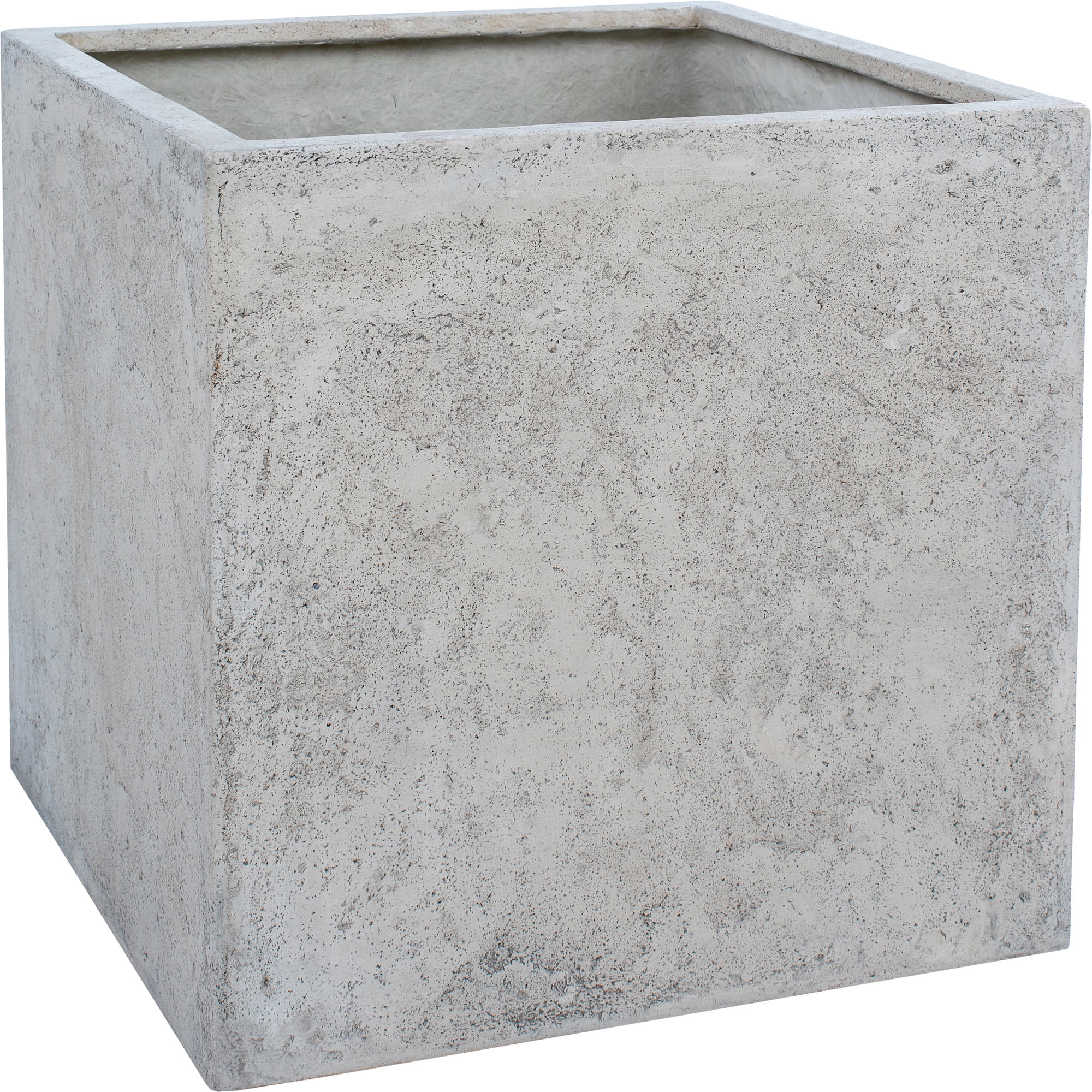 Signature Home Collection Volcanic Stone Cube Standing Planter - 18