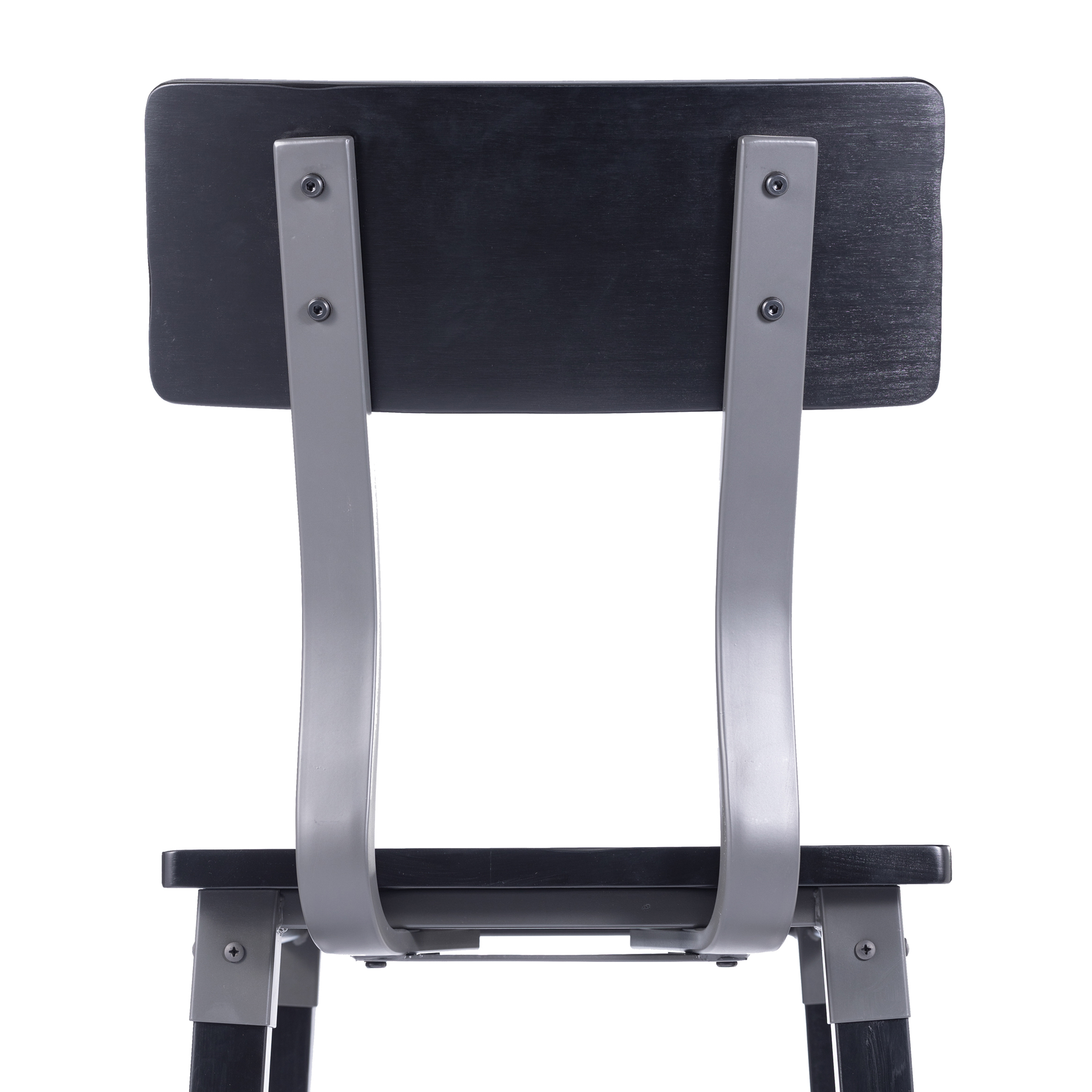 Flash Furniture 2 Pack Commercial Grade Rustic Black Industrial Wood Dining Barstool