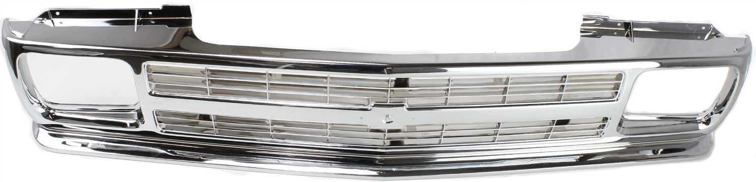 Grille Assembly Compatible with 1991-1993 Chevrolet S10 1991-1994 Blazer Chrome Shell and Insert