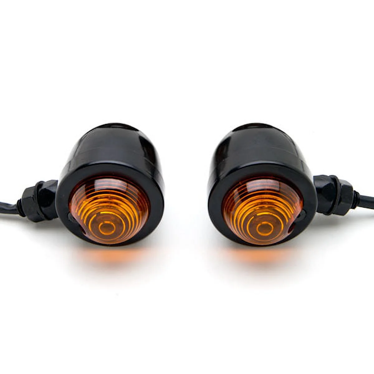 Krator Motorcycle 2 pcs Black Amber Turn Signals Lights Compatible with Suzuki Savage LS 650