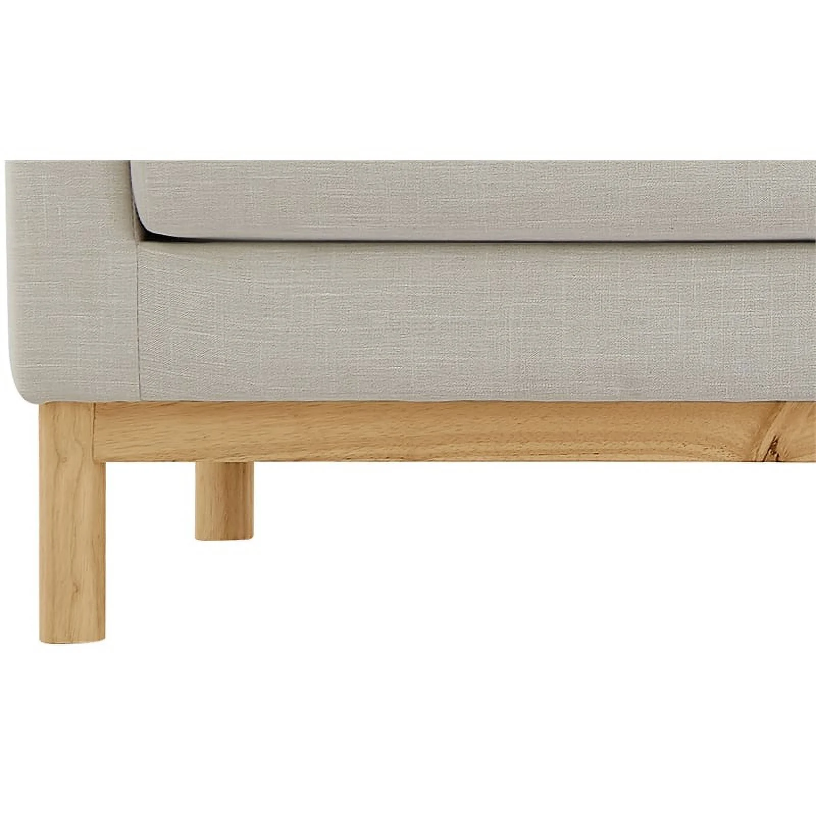 Meridian Furniture Langham Beige Linen Textured Fabric Chair