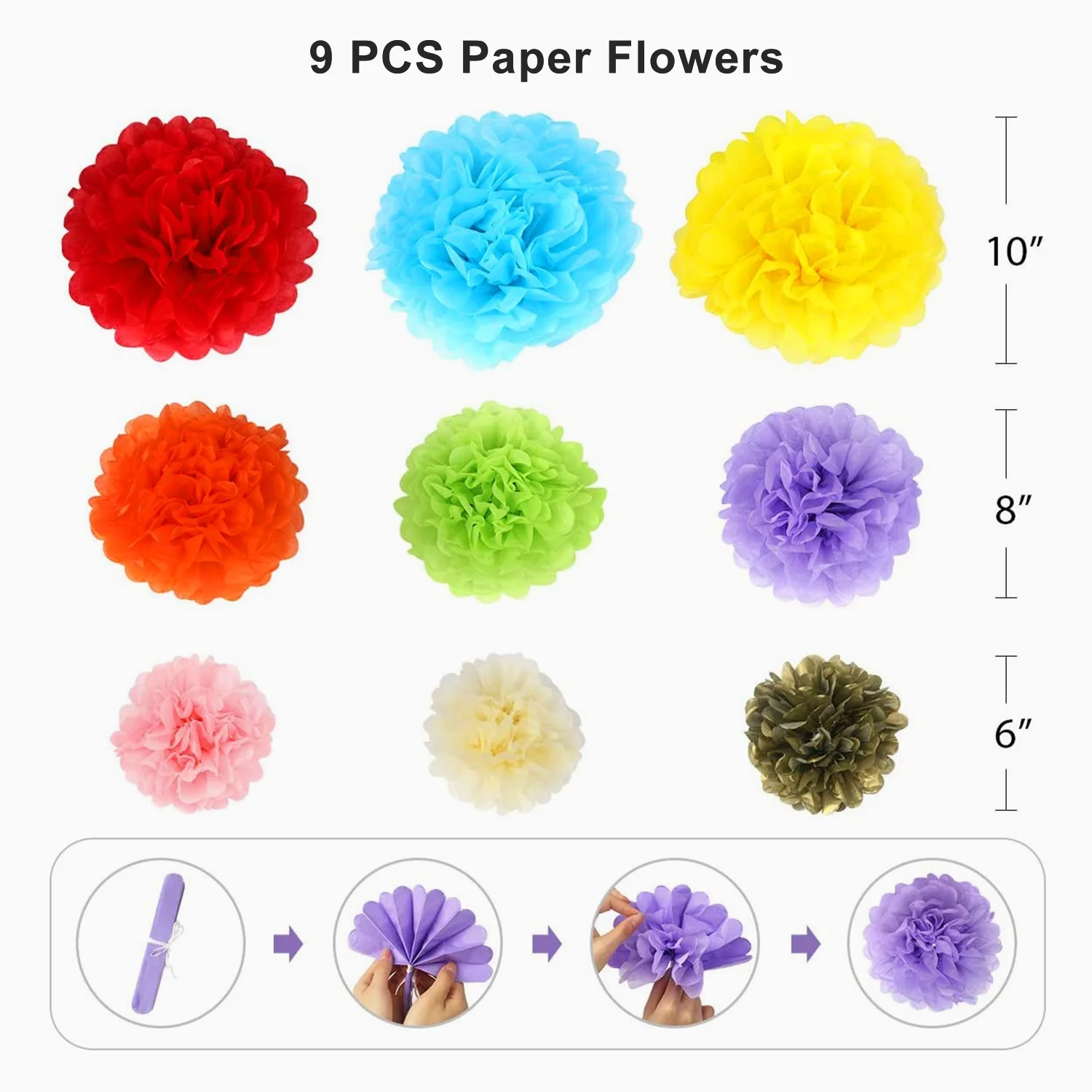 42Pcs Cinco de Mayo Fiesta Supplies Paper Flowers, Hanging Paper Fans and Banner for Mexican Themed Party Decorations, Carnivals