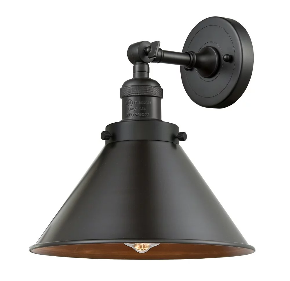 Innovations 203-OB-M10-OB-LED Briarcliff 1 Light Sconce part of the Franklin Restoration Collection, Oil Rubbed Bronze