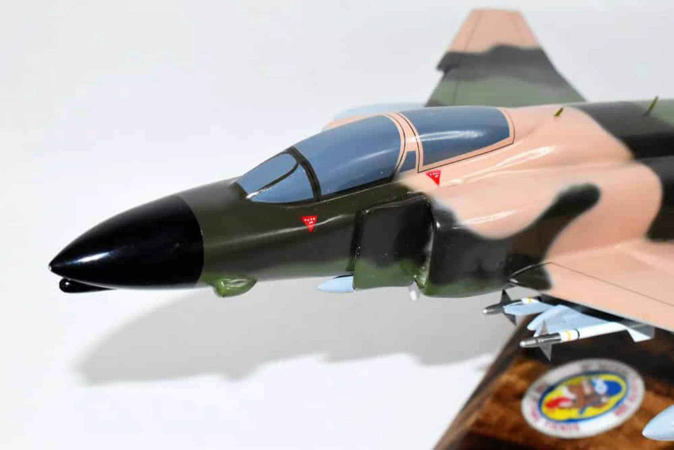 36th TFS Flying Fiends F-4c Model, 1/42 (18) Scale, Mahogany