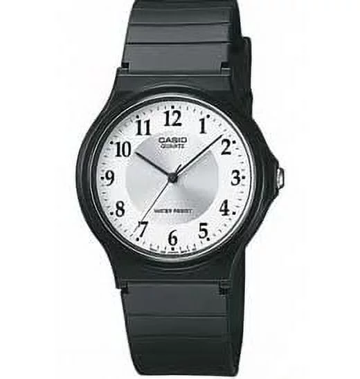 Casio Silver Dial Black Resin Men's Analog Watch MQ-24-7B3LLEF