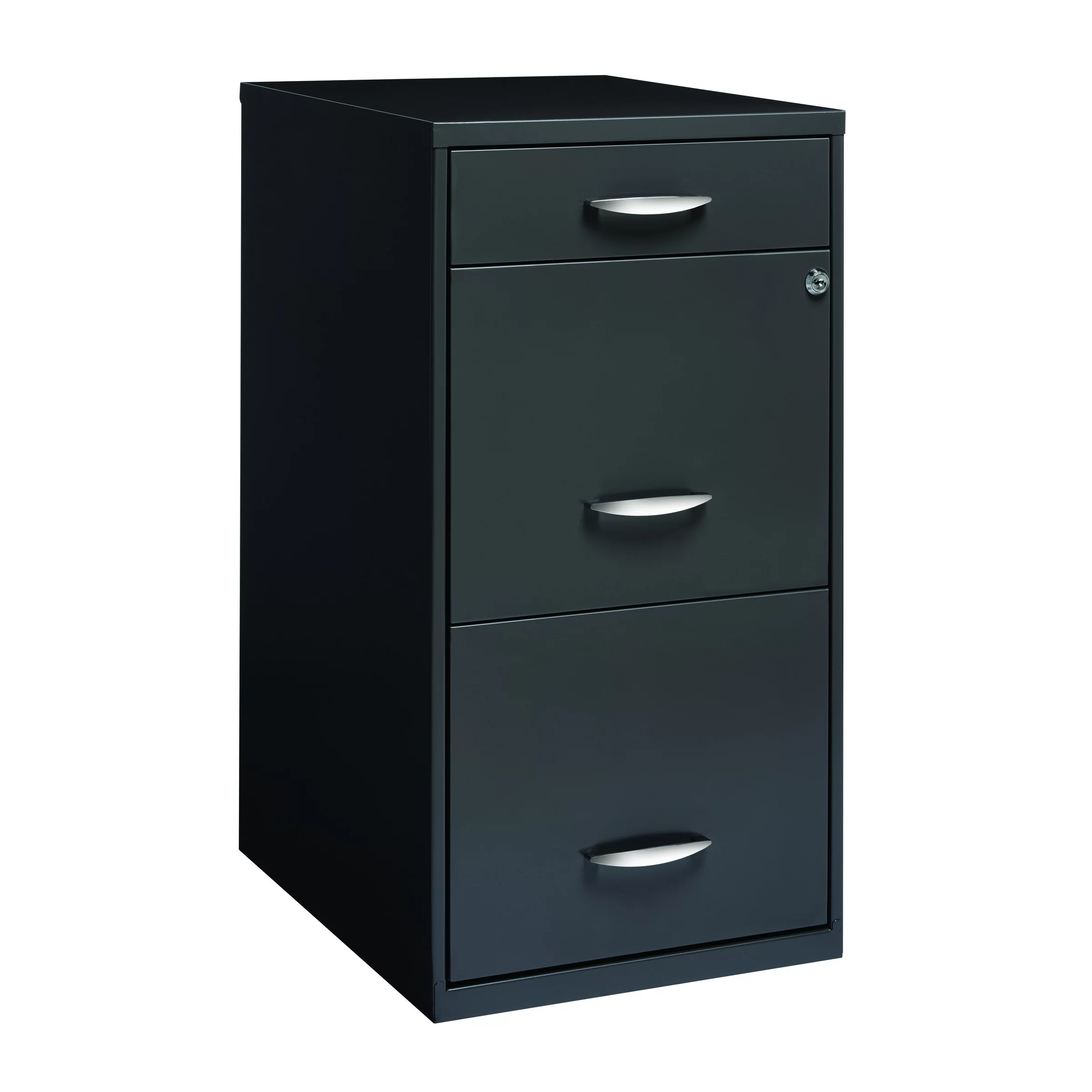 Space Solutions  3 Drawer Letter Width Vertical File Cabinet with Pencil Drawer, Charcoal