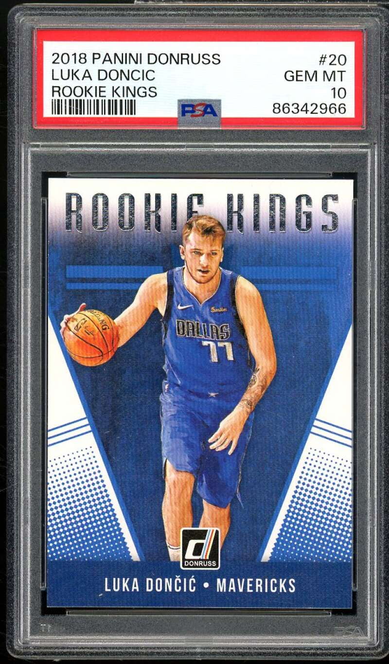 Luka Doncic Rookie Card 2018-19 Panini Donruss Rookie Kings #20 PSA 10
