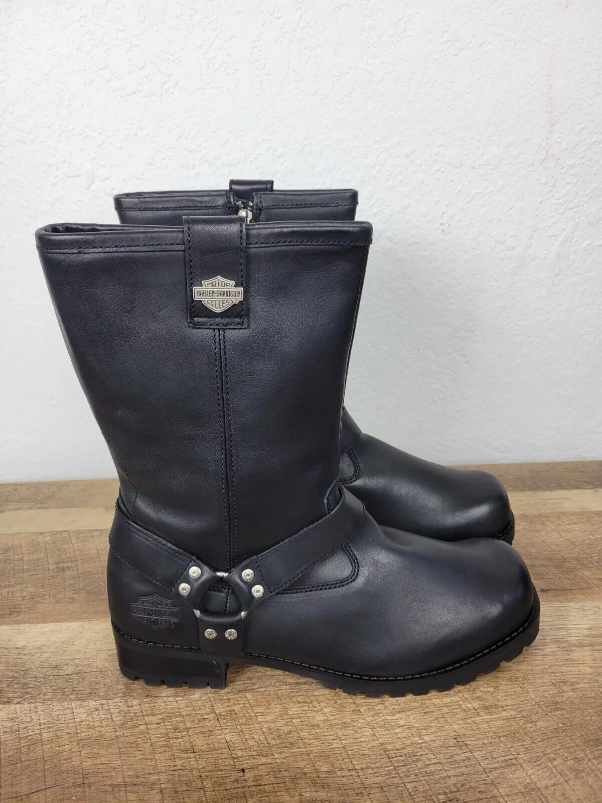 Harley Davidson Tyrone Lug Harness Men's Motorcycle Boots Size 11.5
