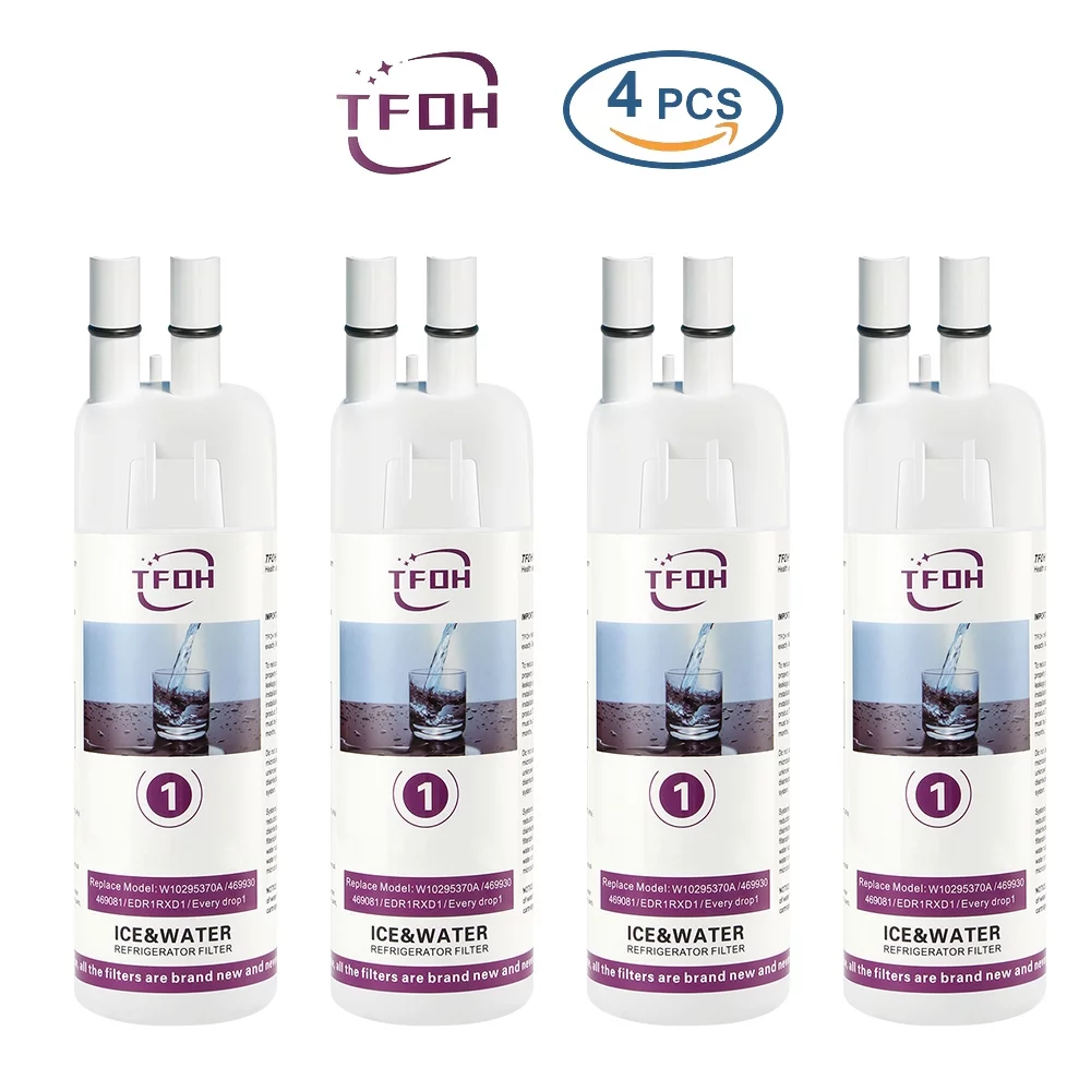 EDR1RXD1 Water Filter Compatible with W10295370A, W10295370, EDRIRXD1B, 9081, 46-9081, 46-9930 , 9930, Replacement For Water Filter 1,EDR1RXD1.(4-Pack)