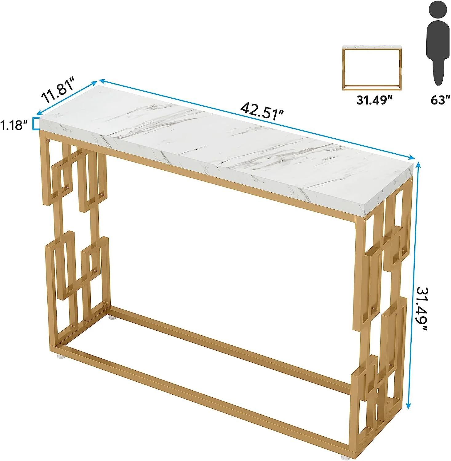 Tribesigns Modern Console Table: 42.5