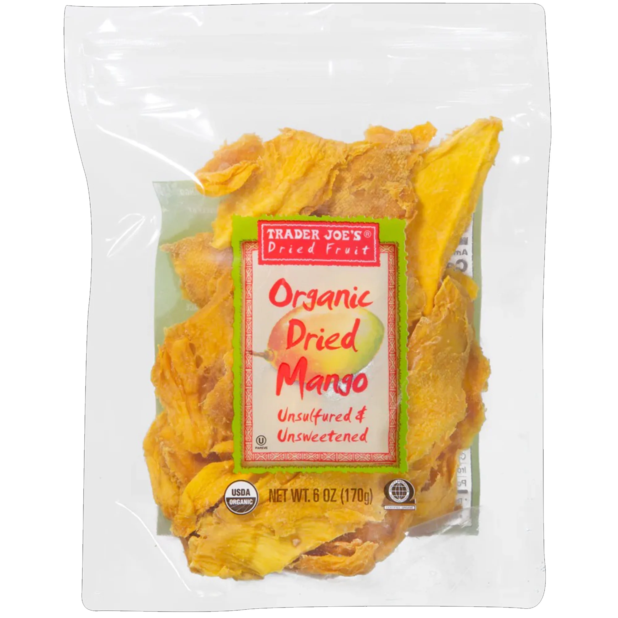 2 Pack of Trader Joe’s - Organic Dried Mango Unsulfured & Unsweetened