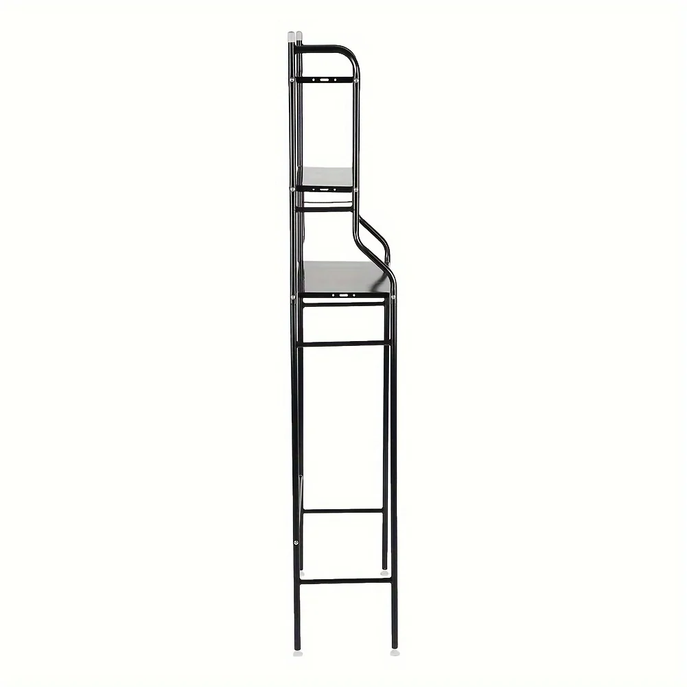 3-Tier Iron Toilet Towel Storage Rack Holder Over Bathroom Shelf Organizer Black