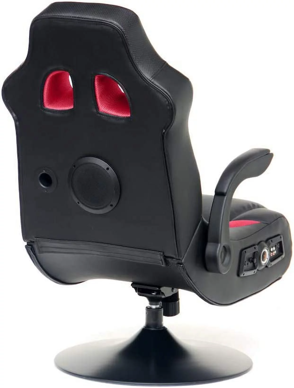 X Rocker Bluetooth & Ergonomic Swivel Leather Gaming Chair, Black/Red
