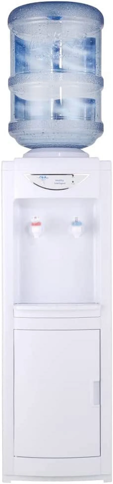 Water Cooler Dispenser, Hot&Cool Top Loading Water Dispenser 5 Gallons Water Coolers with Child Safety Lock Removable Drip Tray & Storage Cabinet