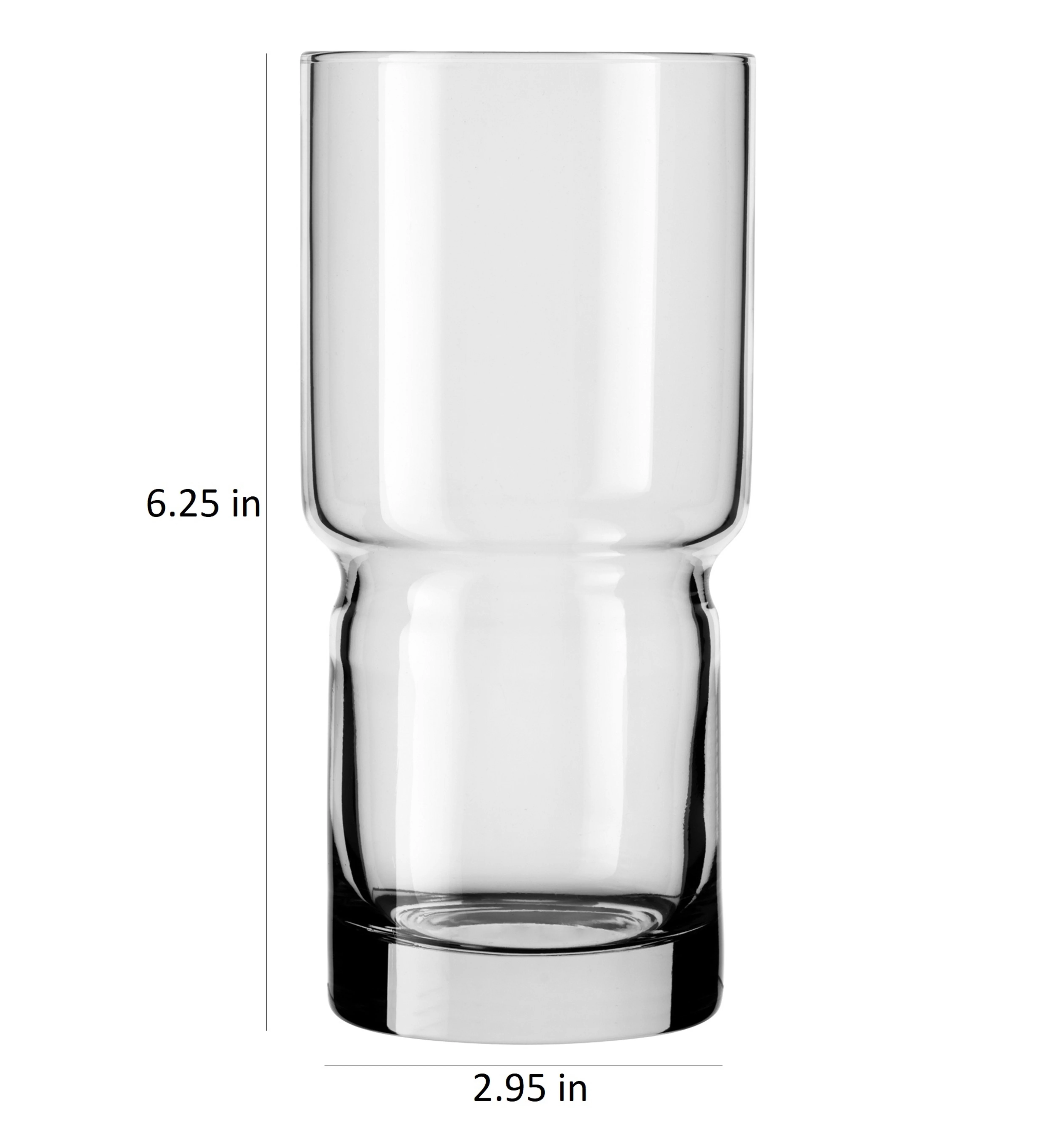 Libbey Newton Stackable Tumbler Glass, 16-ounce, Set of 6