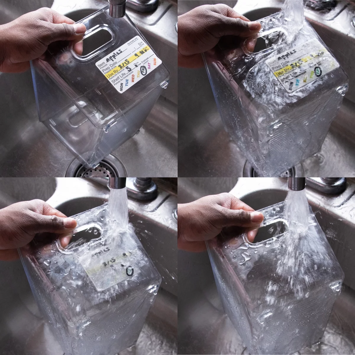 Dissolvable Food Rotation Prep White Adhesive Labels | 2 x 3