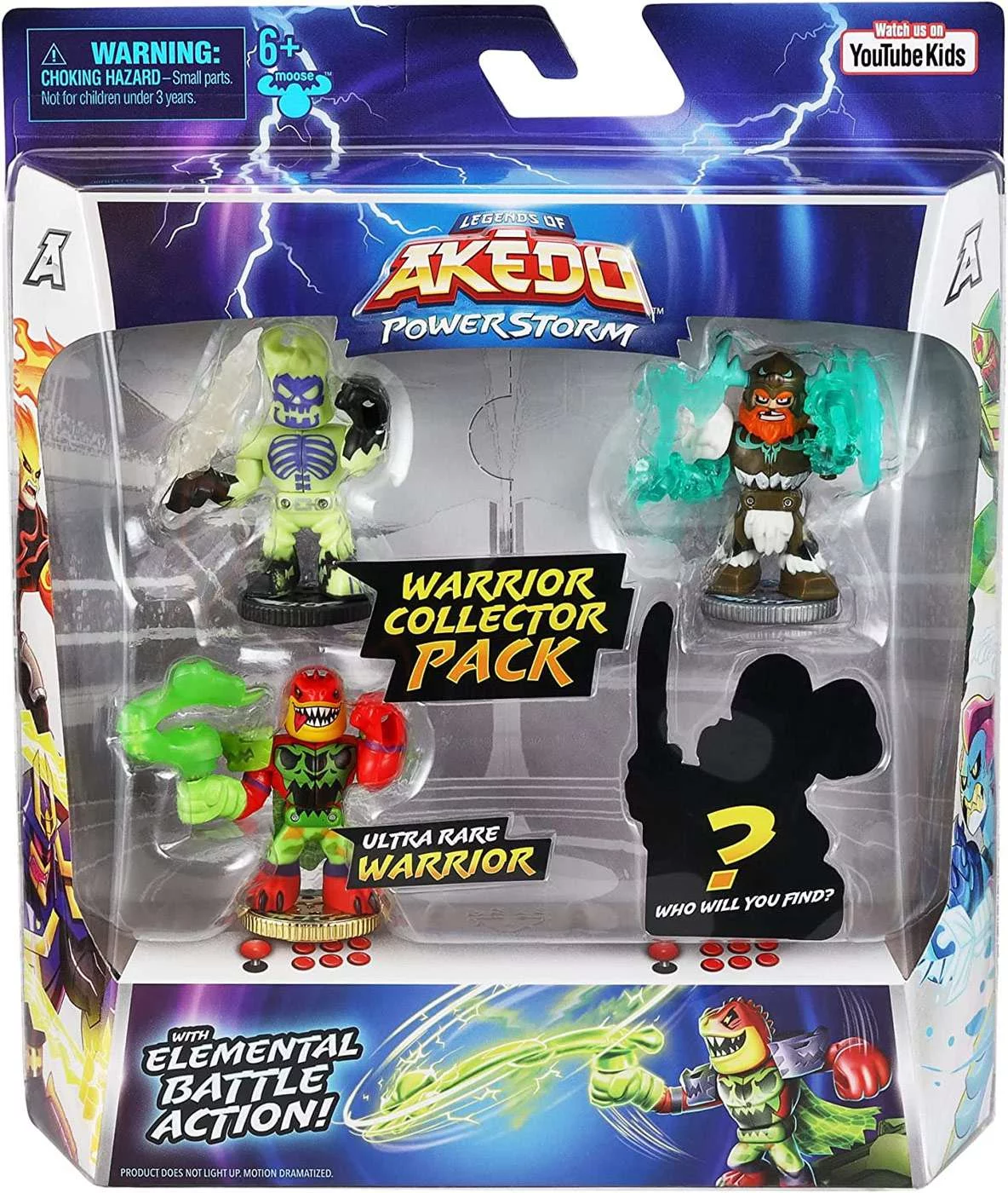 Legends of Akedo Battle Giants Wickstick, Alpha Predator, Tailwhip, Ice Storm Axel & Hidden Figure Mini Battling Action Figure 4-Pack