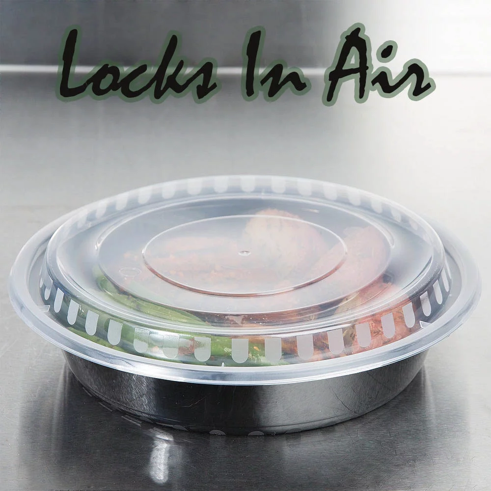 Meal Prep Containers And Lids And Labels Set: (25 Pk) Round Reusable Microwavable BPA Free Food Container With Lid + (500) Dissolving Labels, Great For Prepping And Planning Take Out