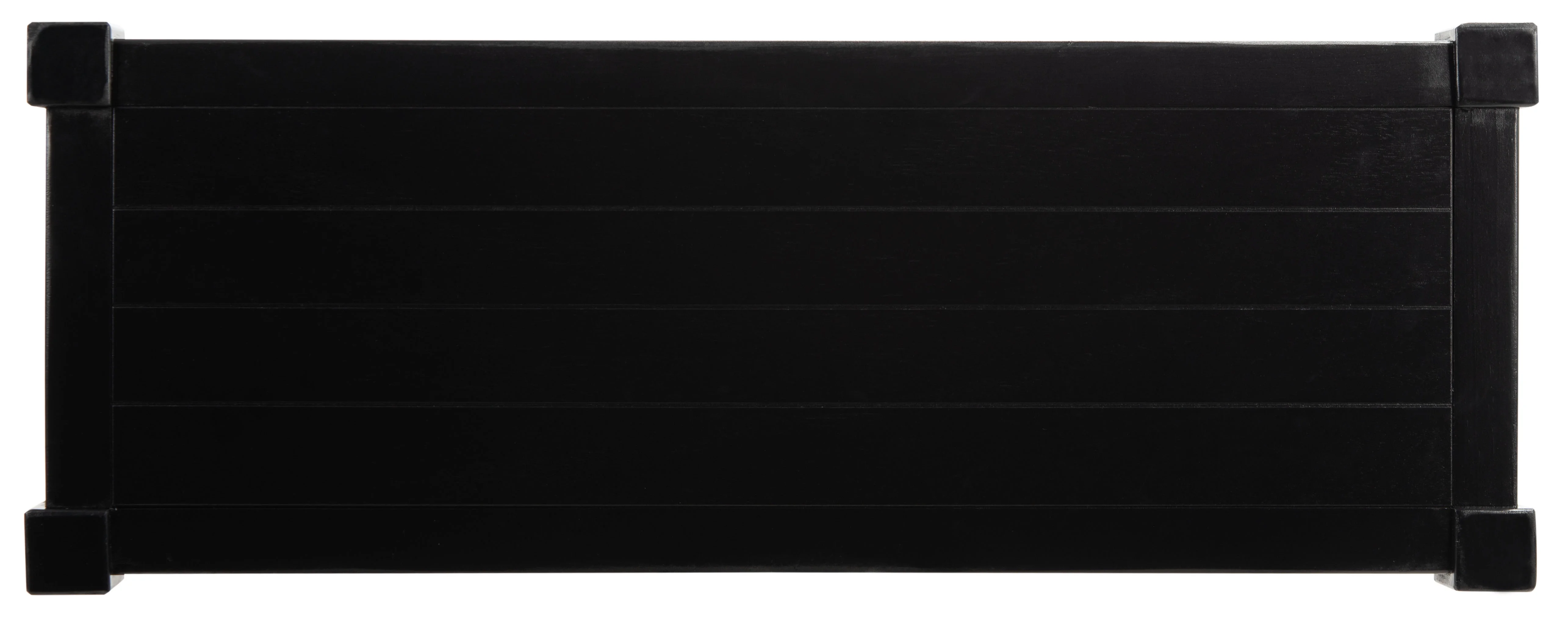 SAFAVIEH Rafiki Amish Black Wood Console Table with Shelf (31.5 in. W x 11.8 in. D x 29.5 in. H)