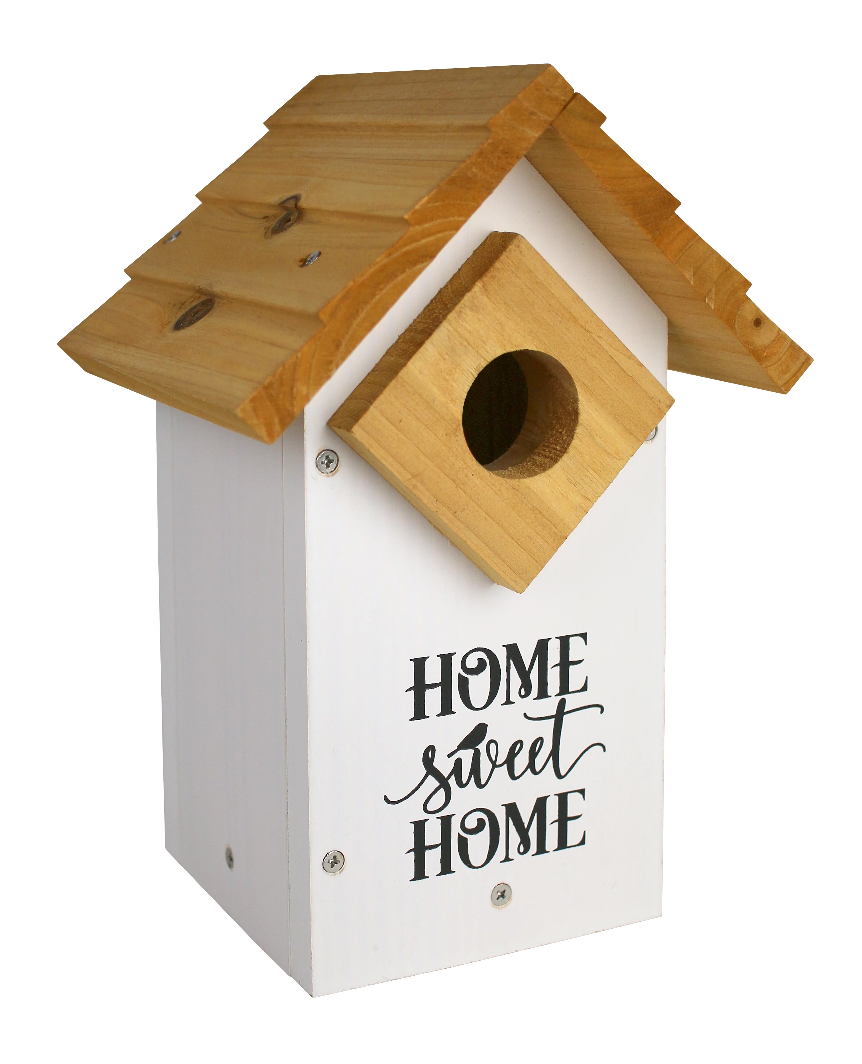Wild Wings Farmhouse Cedar Bluebird House, White