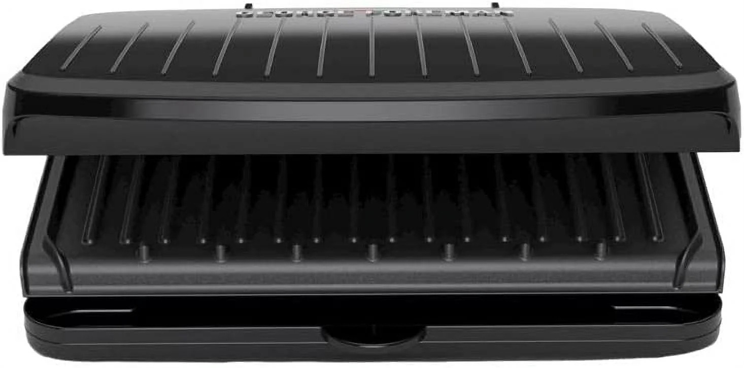 George Foreman 5-Serving Classic Plate Electric Indoor Grill and Panini Press - Black