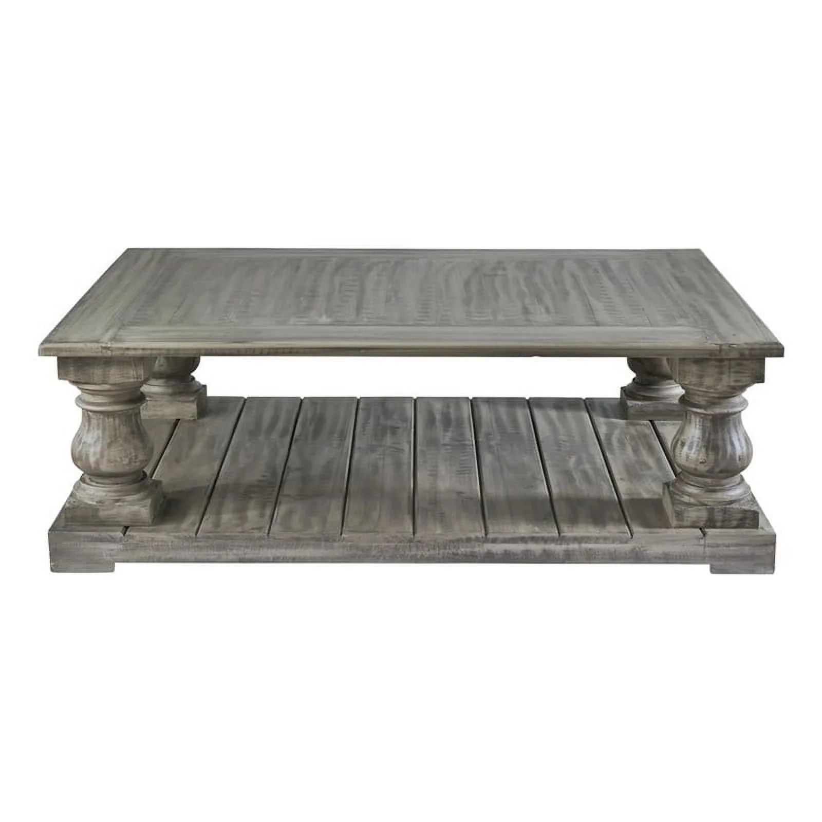 Picket House Furnishings Baxter Four Pedestal Cocktail Table in Gray