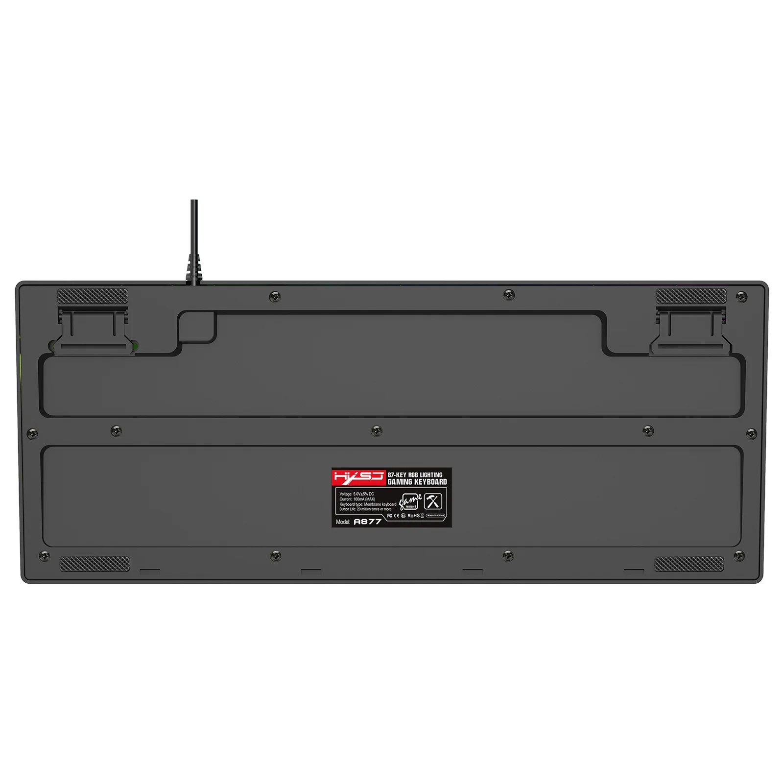 Keyboard,Wired K87 Adjustable Membrane But Super Conflict-free Membrane But A877 Wired Eryue 25-key Conflict-free Membrane But Super Feel Adjustable 25-key Conflict-free Buzhi 87-key