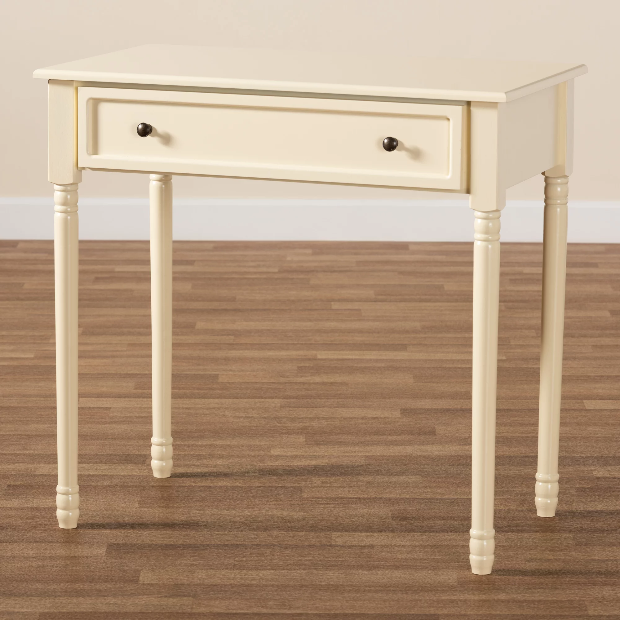 Baxton Studio Mahler Traditional Wood 1 Drawer Console Table, White