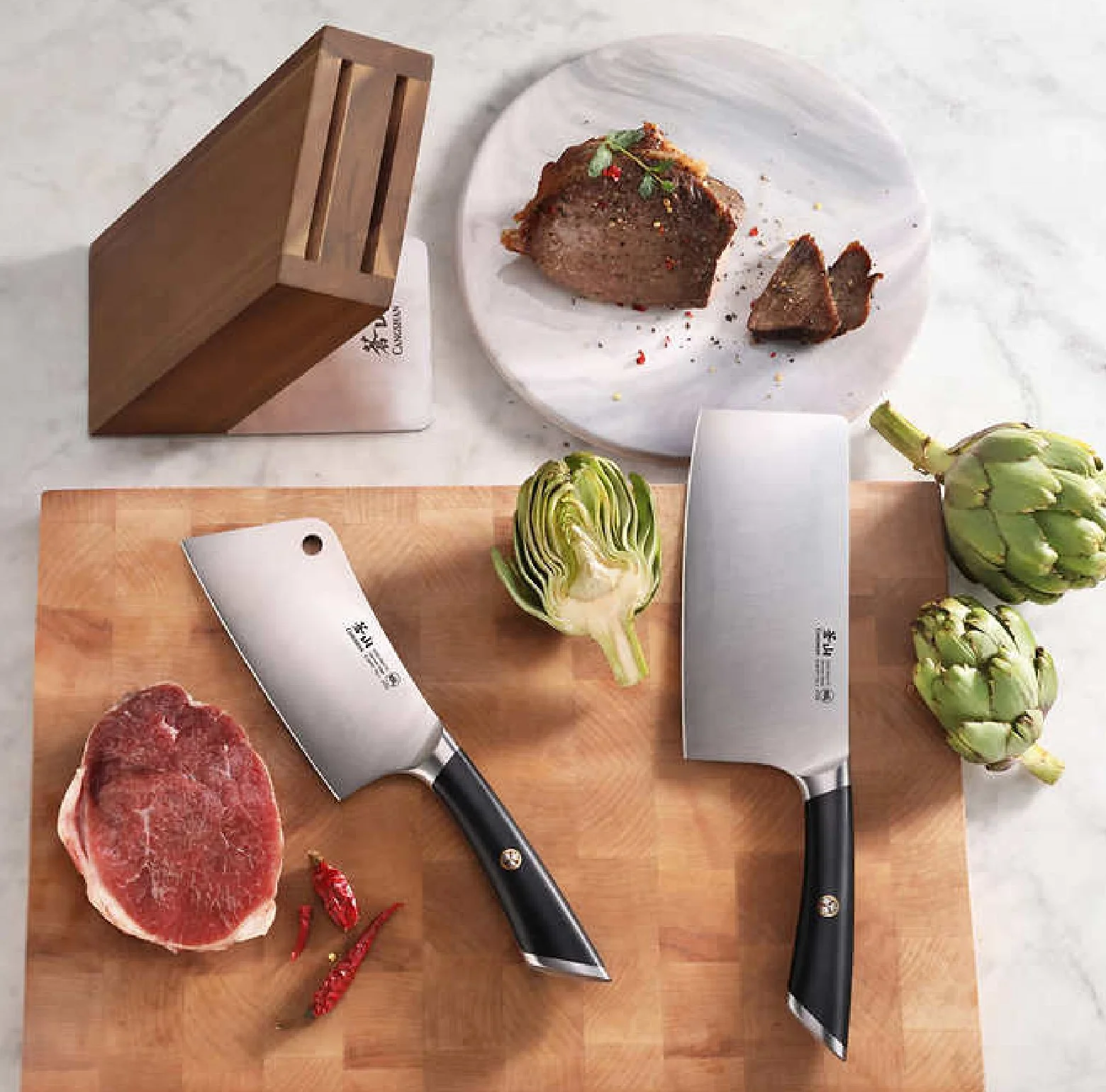 Cangshan 3-Piece HUA Cleaver Block