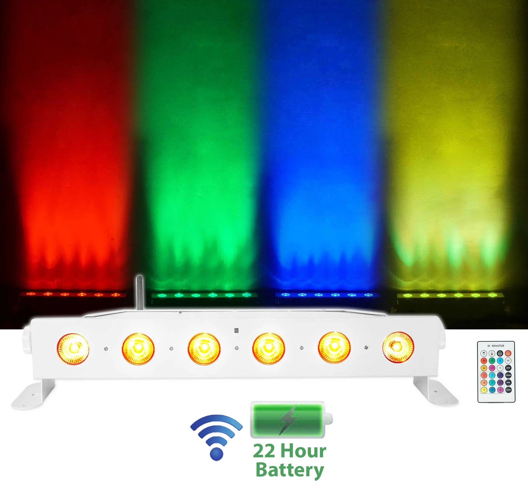 Rockville RFAAW DJ Facade Booth+(2) Wireless DMX Battery Strip Lights+Controller