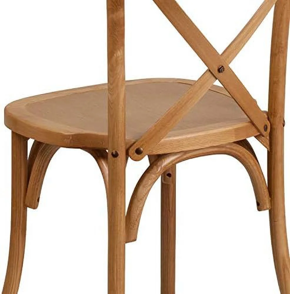 ZFGSUIJN Stackable Early American Wood Cross Back Chair