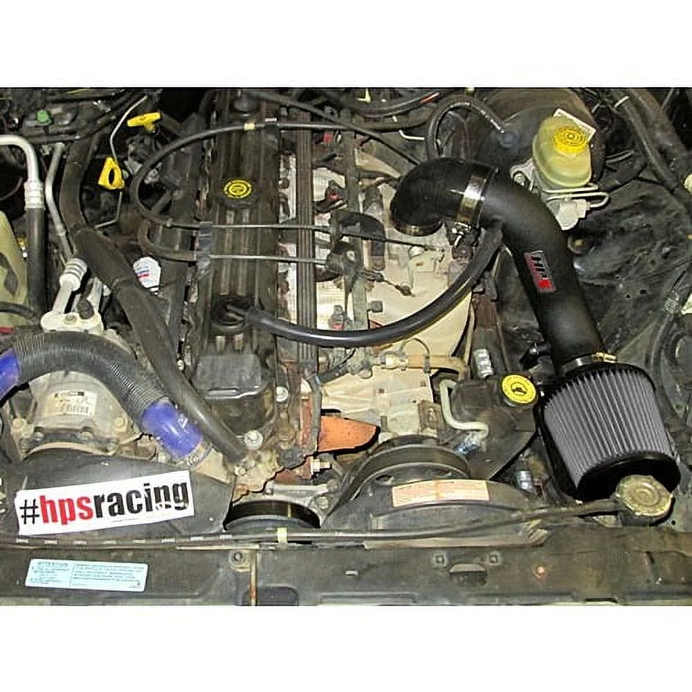 HPS Performance Black Shortram Air Intake Kit Compatible for 1991-2001 Jeep Cherokee 4.0L I6, 827-301WB