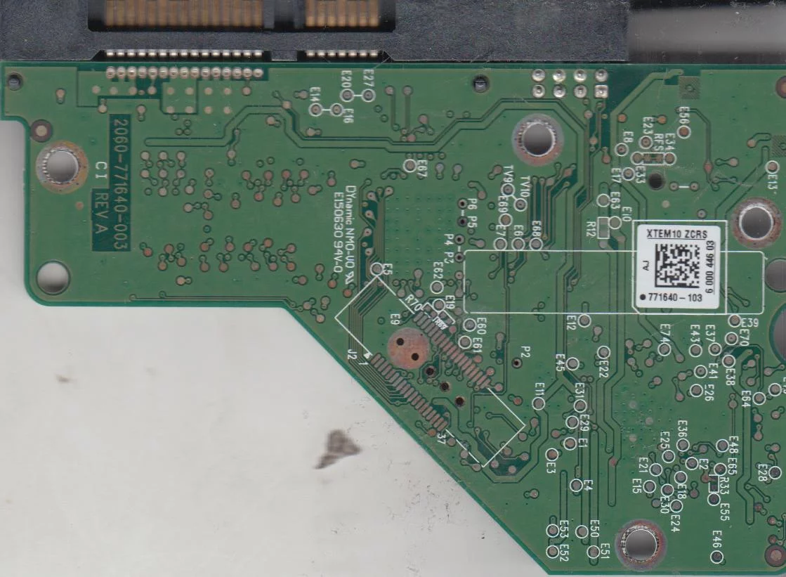 WD5000AAKX-08ERMA0, 771640-103 AJ, WD SATA 3.5 PCB