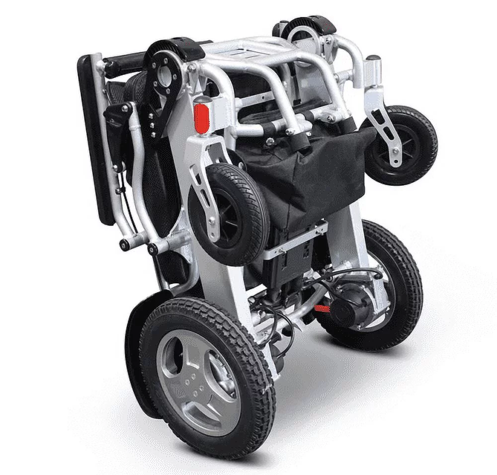 eWheels EW-M45 Electric Wheelchair PowerChair, Folding Lightweight Long Range Lithium Battery!, Black Edition!