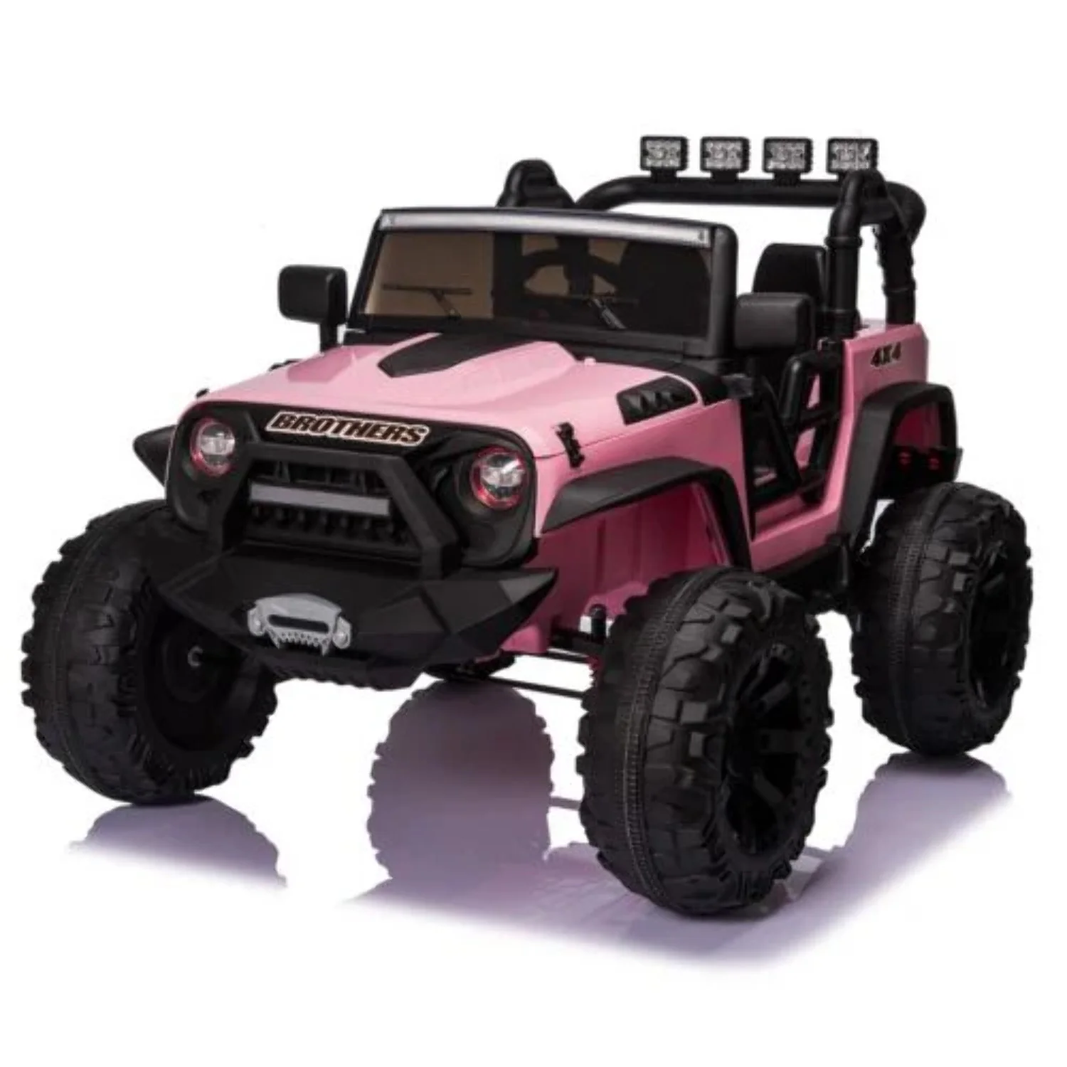 Premium 2-Seater 24V Electric Ride-On Truck for Kids with Parental Control - Pink