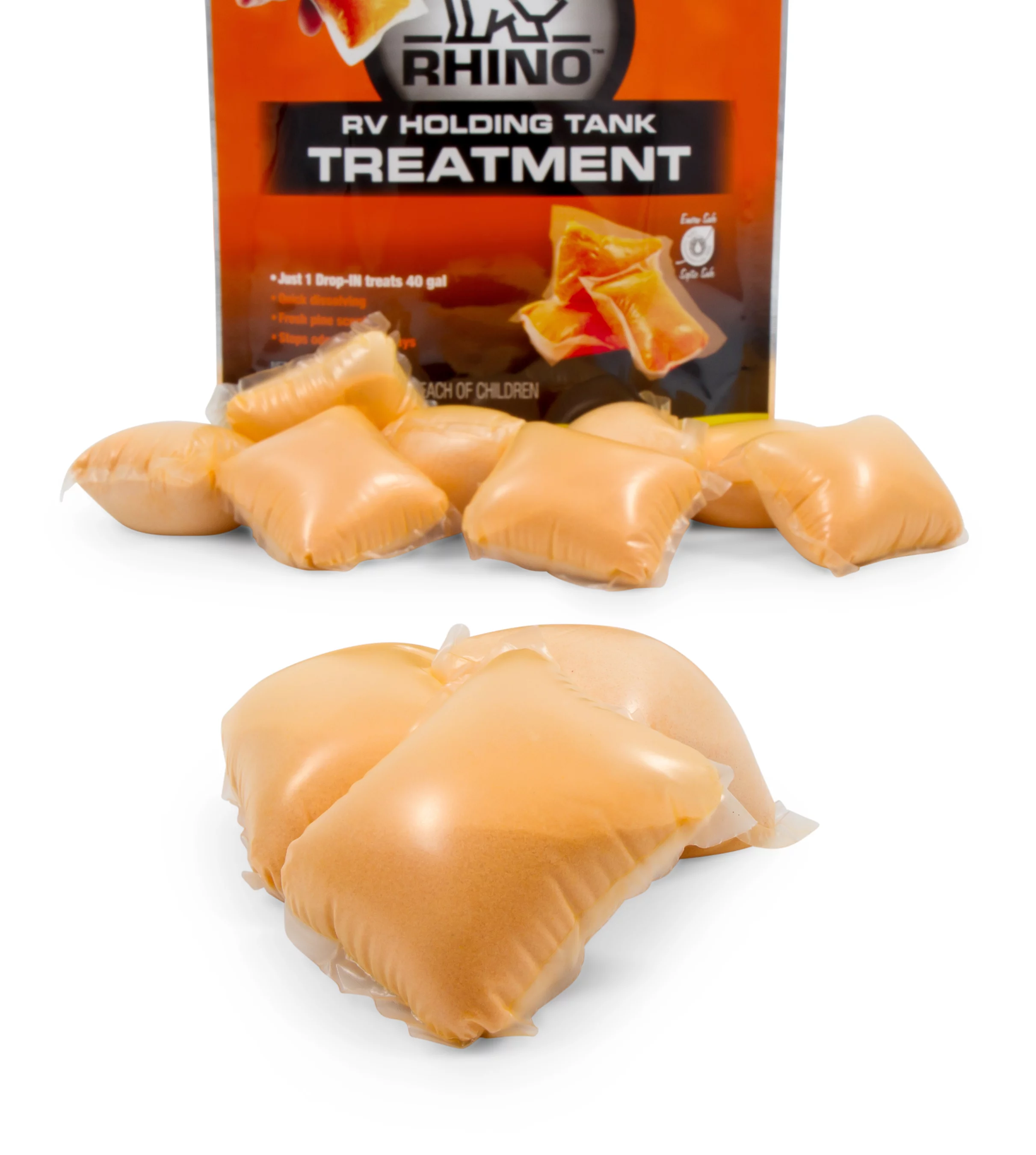 Camco 41519 Rhino Drop-Ins Rv Holding Tank Treatment, 10 Pack