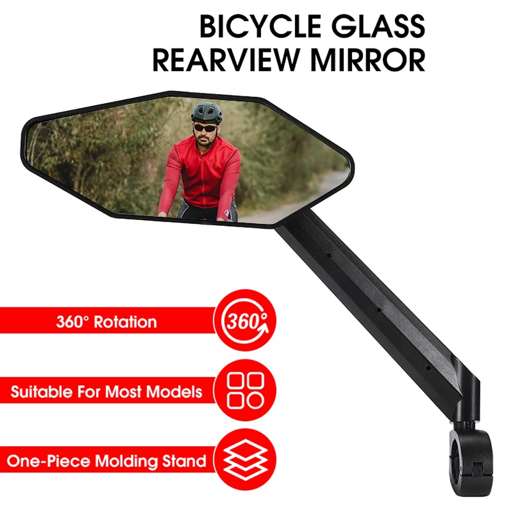 Adjustable Wide-Angle Rearview Mirrors for Bicycles and Motorcycles - Handlebar Back Sight Reflectors for Bike and Motorbike Cycling Safety