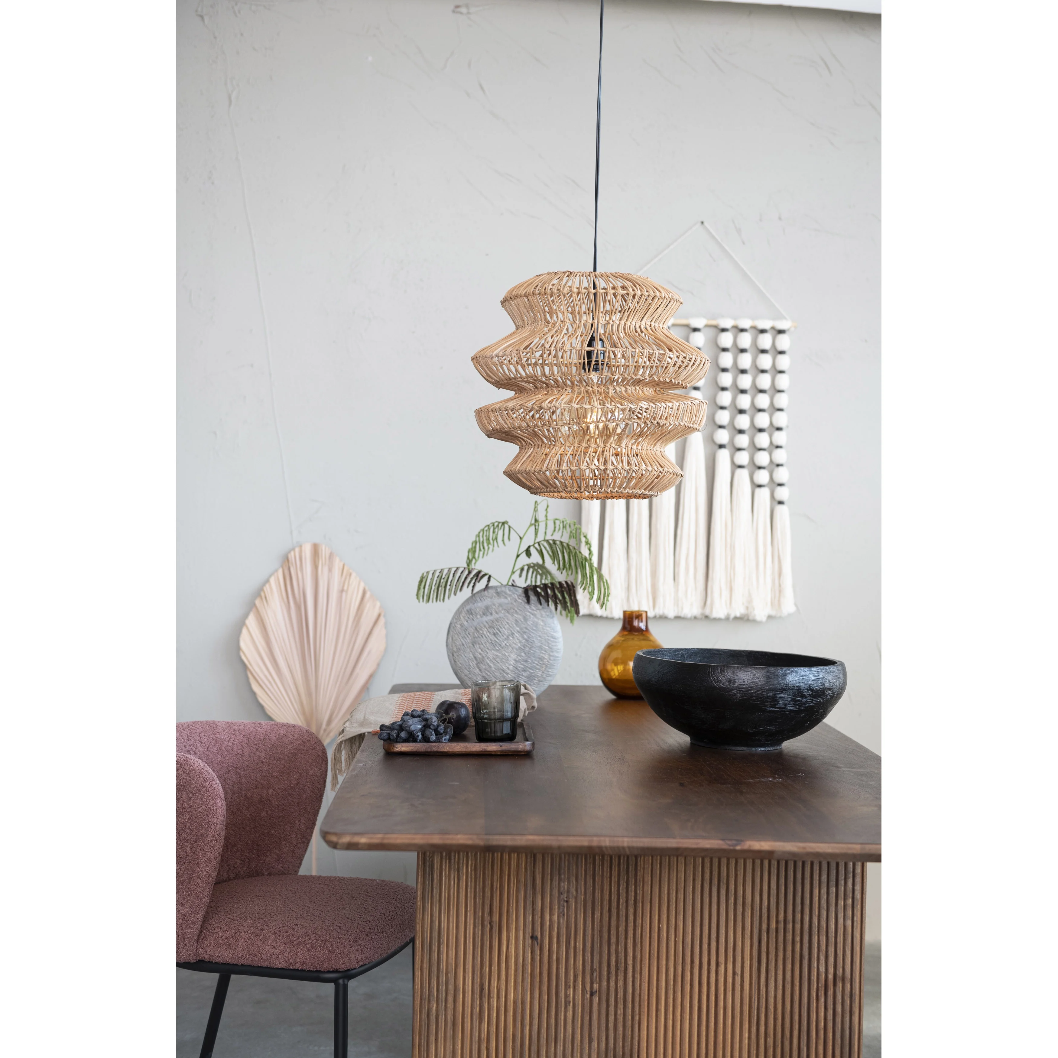 Bloomingville Minimalist Spherical Glass Vase, Amber