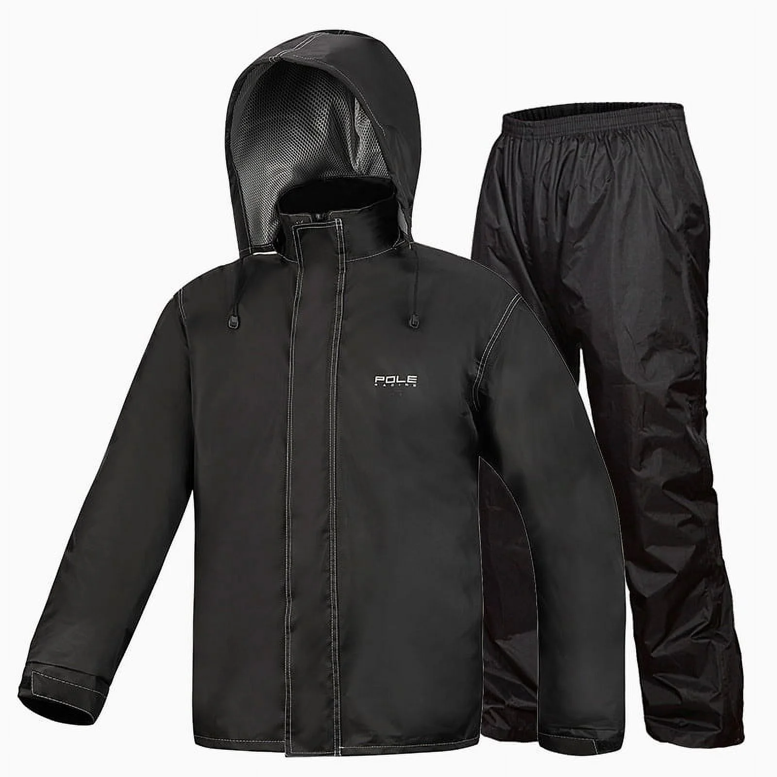 POLE-RACING Waterproof Rain Suit - Unisex Cycling Rain Cover Jacket & Trousers for Hiking