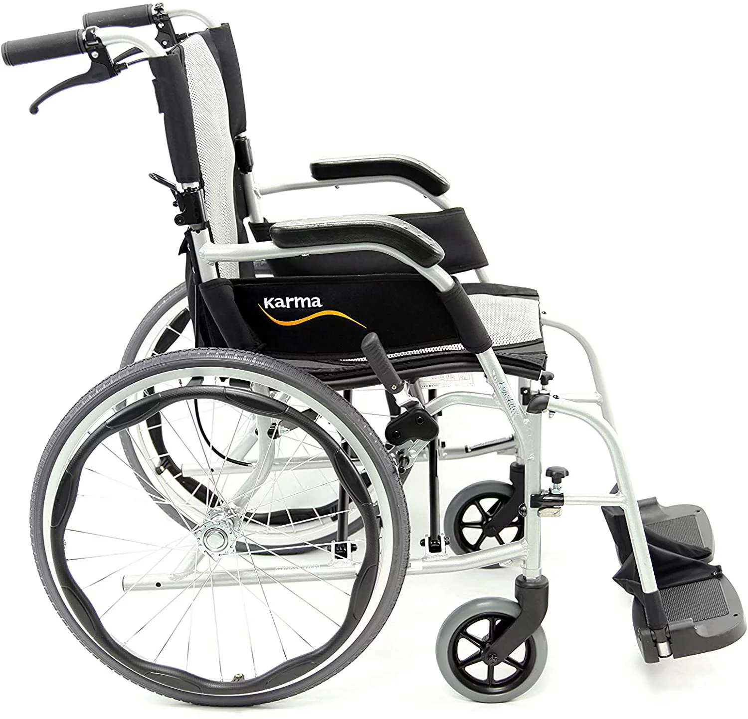 Karman K-2512 19 lbs Ultra Light Ergonomic Wheelchair with Removable Footrest and Quick Release Wheels