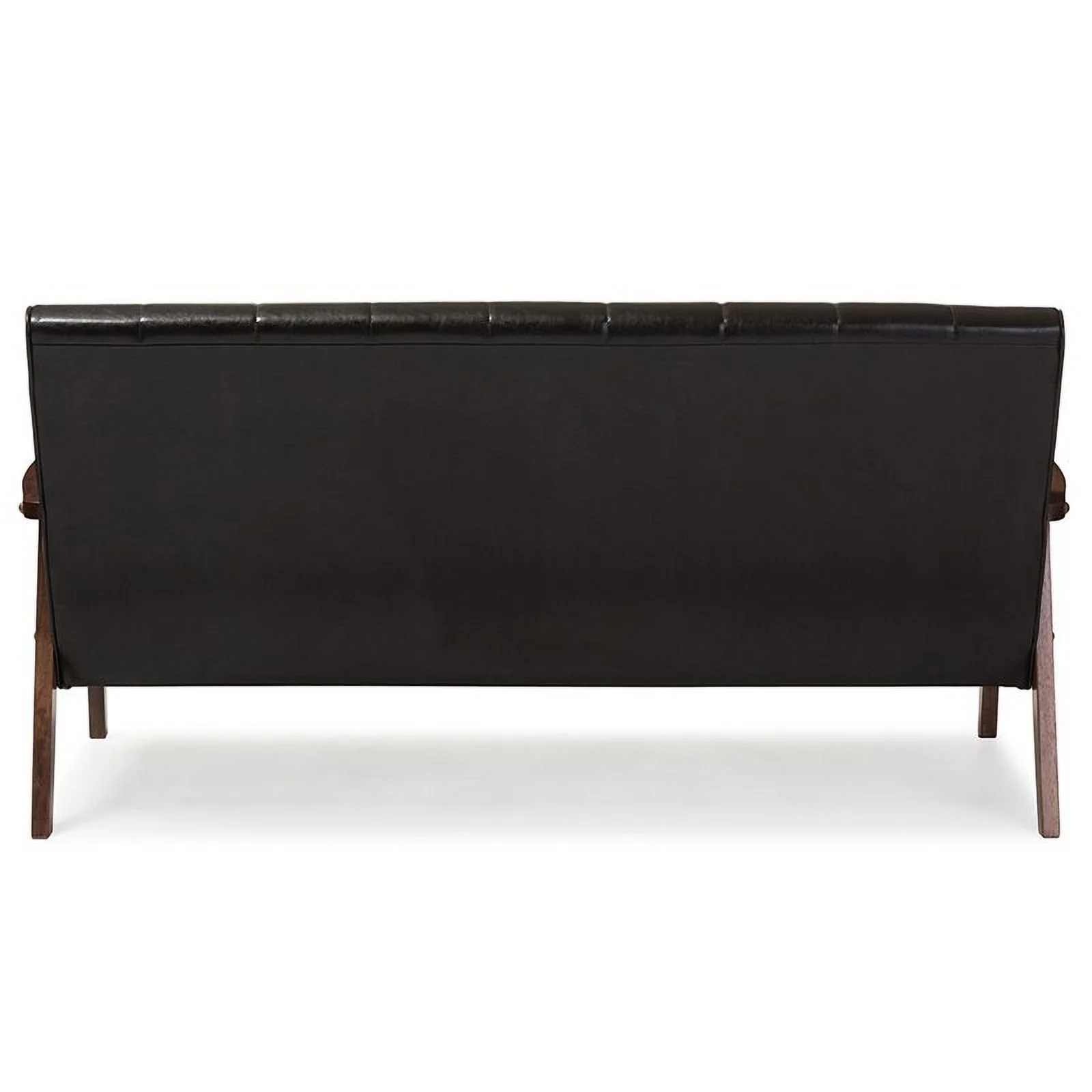 Home Square 2 Piece Living Room Set with Sofa and Accent Chair in Dark Brown