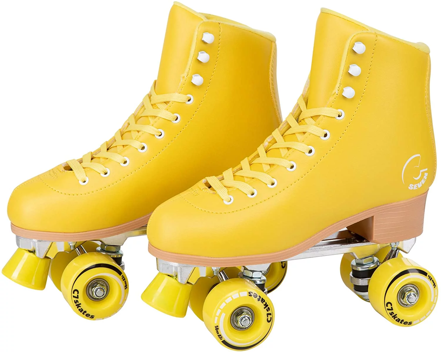 C7skates Roller Skates for Girls and Adults (Lemonpop, Women's 7 / Men's 6)