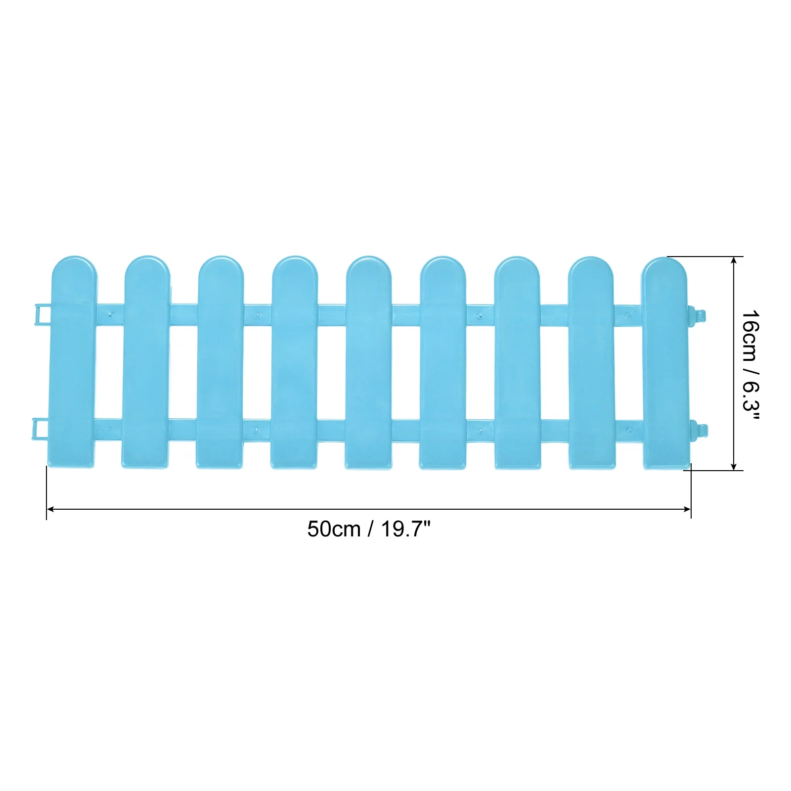 Uxcell 19.7x6.3 Inch Garden Edging Border Plastic Lawn Fence Decorative Fencing Green 10 Pack