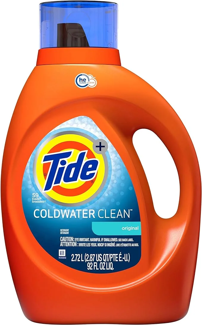 Tide Coldwater Clean Original Scent HE Turbo Clean Liquid Laundry Detergent, 92 oz, 59 loads (Packaging May Vary)