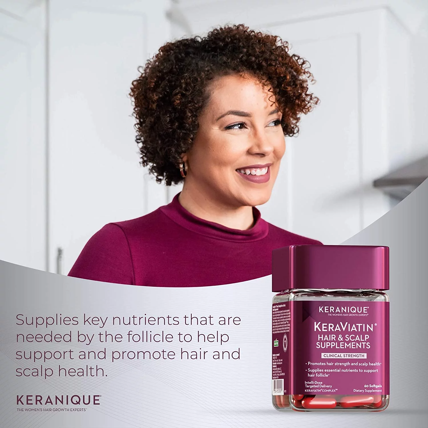 KeraViatin Hair Growth & Scalp Health Supplements, 30 Days Supply